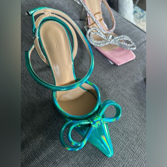 Mach & Mach Double Bow Ankle Strap Pump (Single Shoe) Amputee Luxury Footwear - Picture 5 of 6